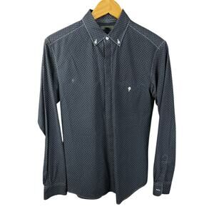 Men's Corpus Polka Dot Button Up Shirt - Blue/White - Size Small